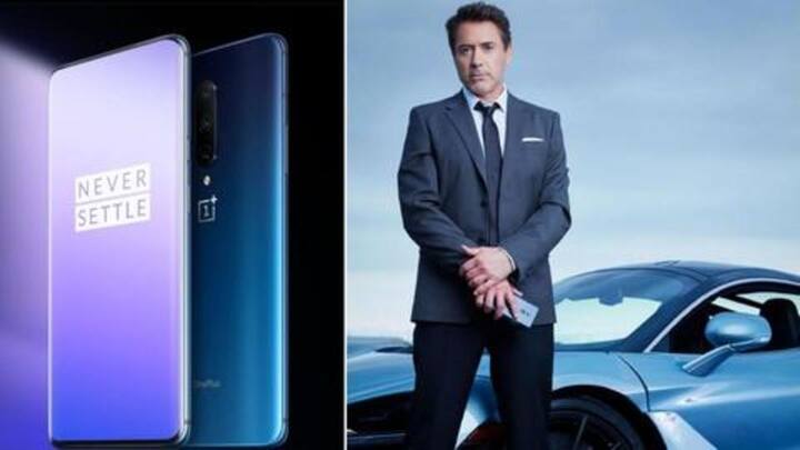 OnePlus brand ambassador, Robert Downey Jr., uses Huawei's phone