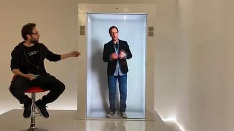 This machine can produce life-sized holograms for your virtual meetings