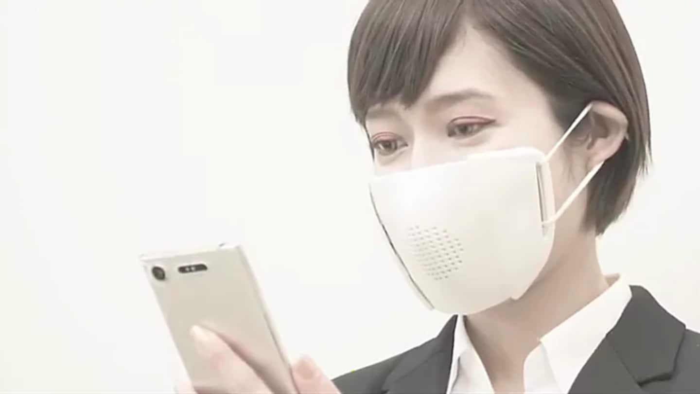 This 'smart mask' can amplify your voice, make calls