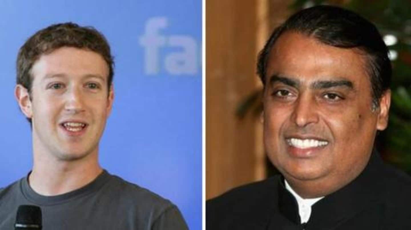 Facebook likely to acquire 10% stake in Reliance Jio