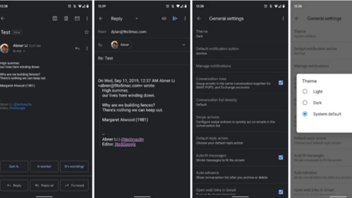 Here's how to enable the dark mode Here's how to enable the dark mode