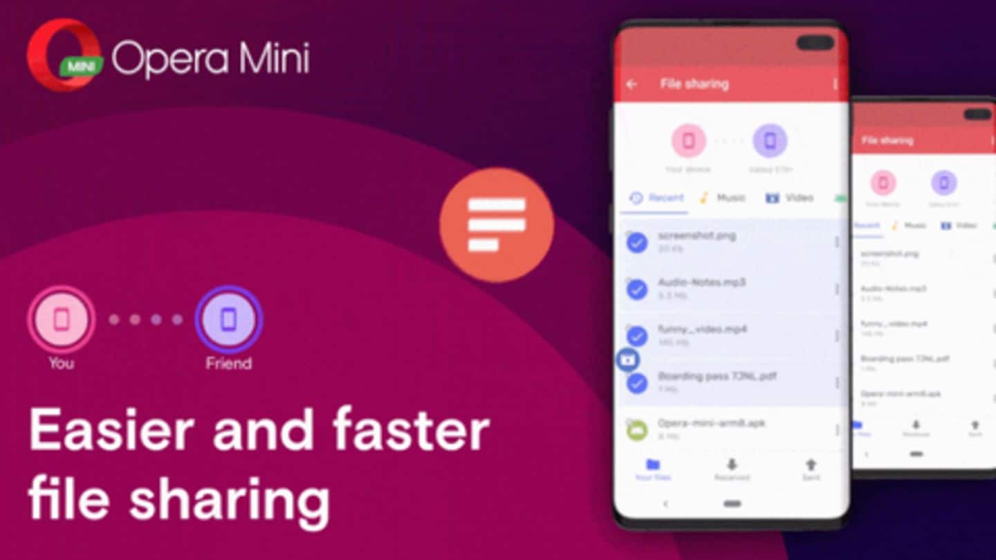 Now, Opera Mini users can share files without internet ...