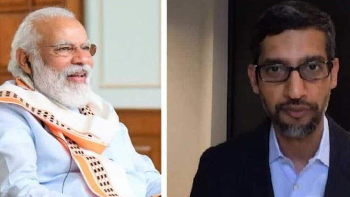 Google CEO spoke with PM Modi on several issues Google CEO spoke with PM Modi on several issues