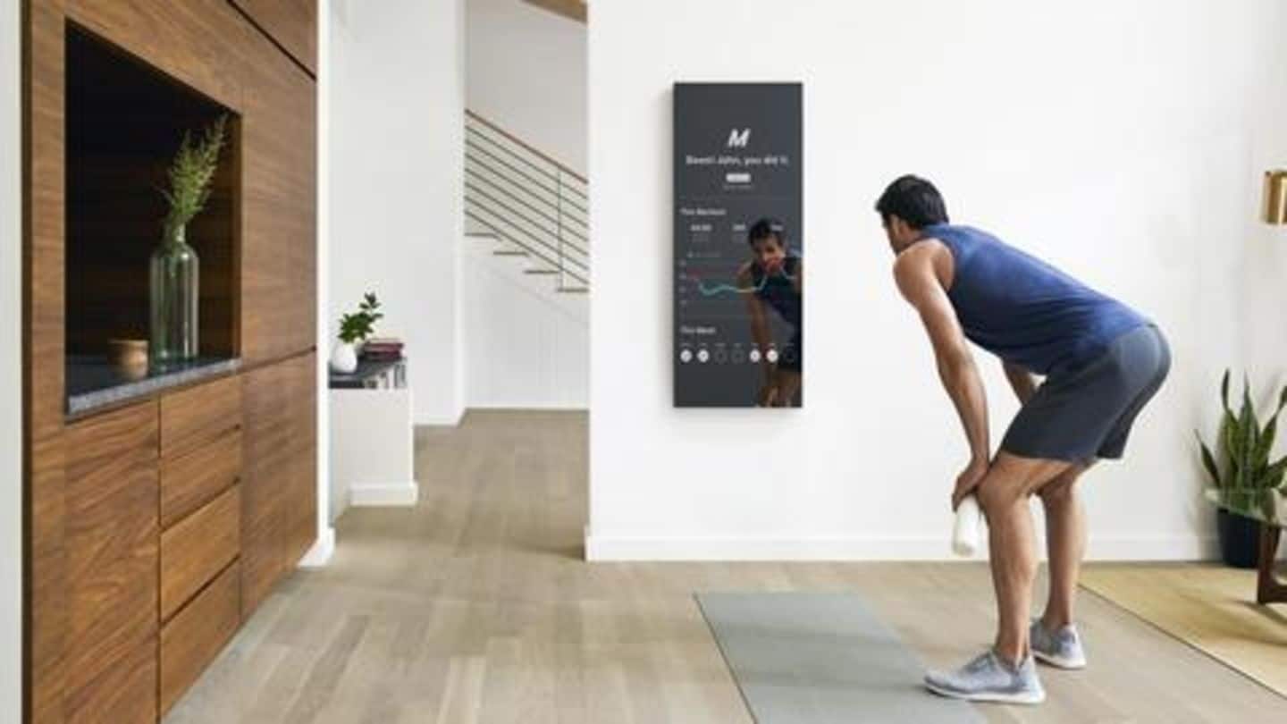 Now, a "smart" mirror can guide your home workout sessions