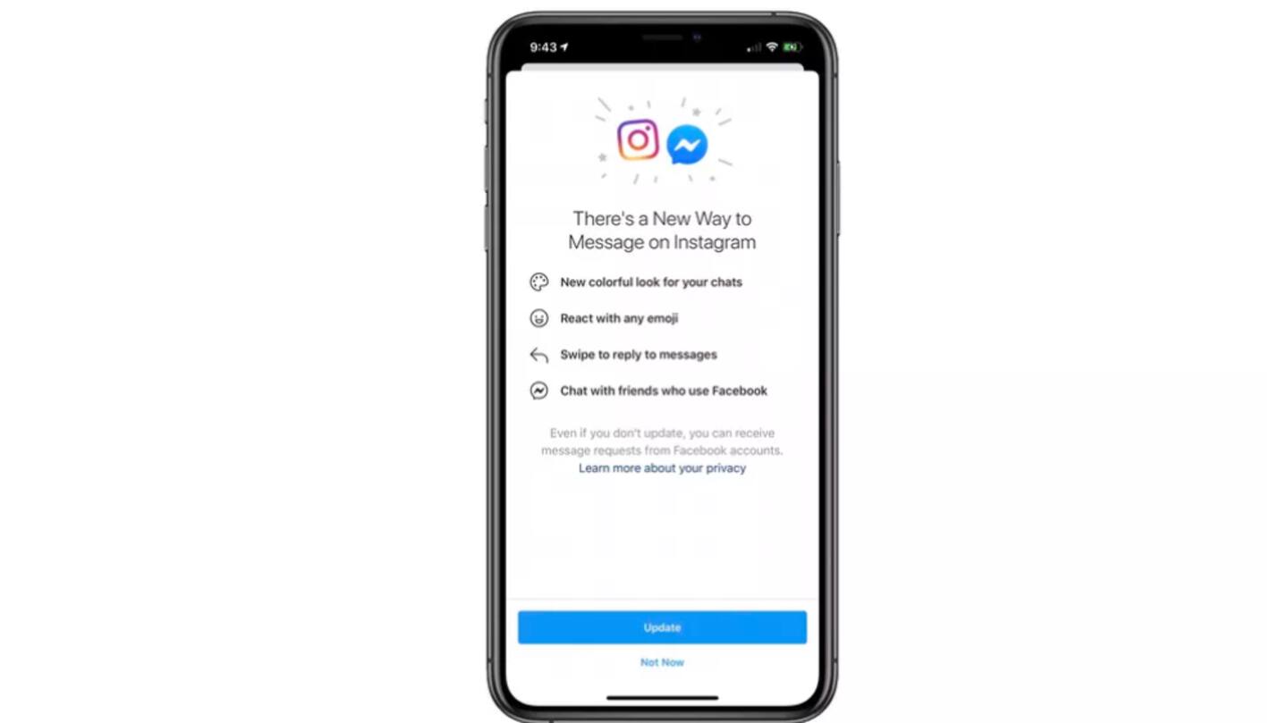 Instagram DMs and Messenger chats being integrated Instagram DMs and Messenger chats being integrated