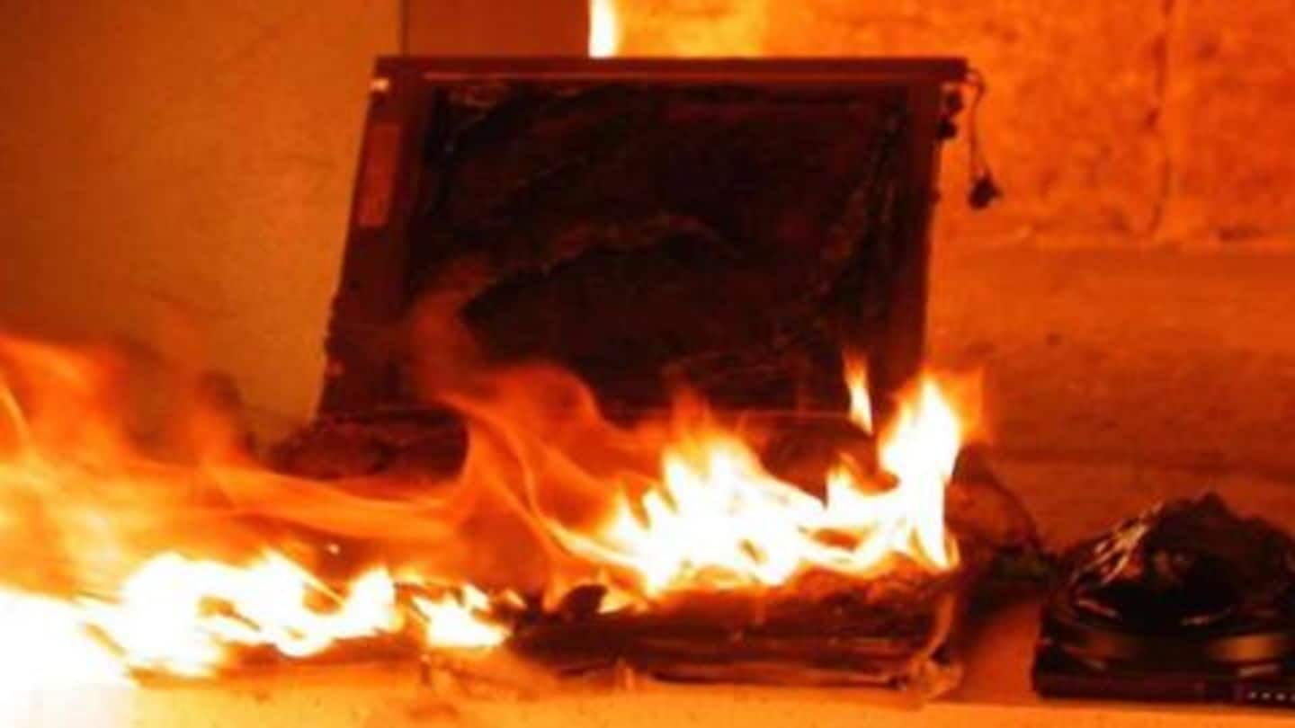 Ghaziabad: Laptop in sleep mode starts fire in flat