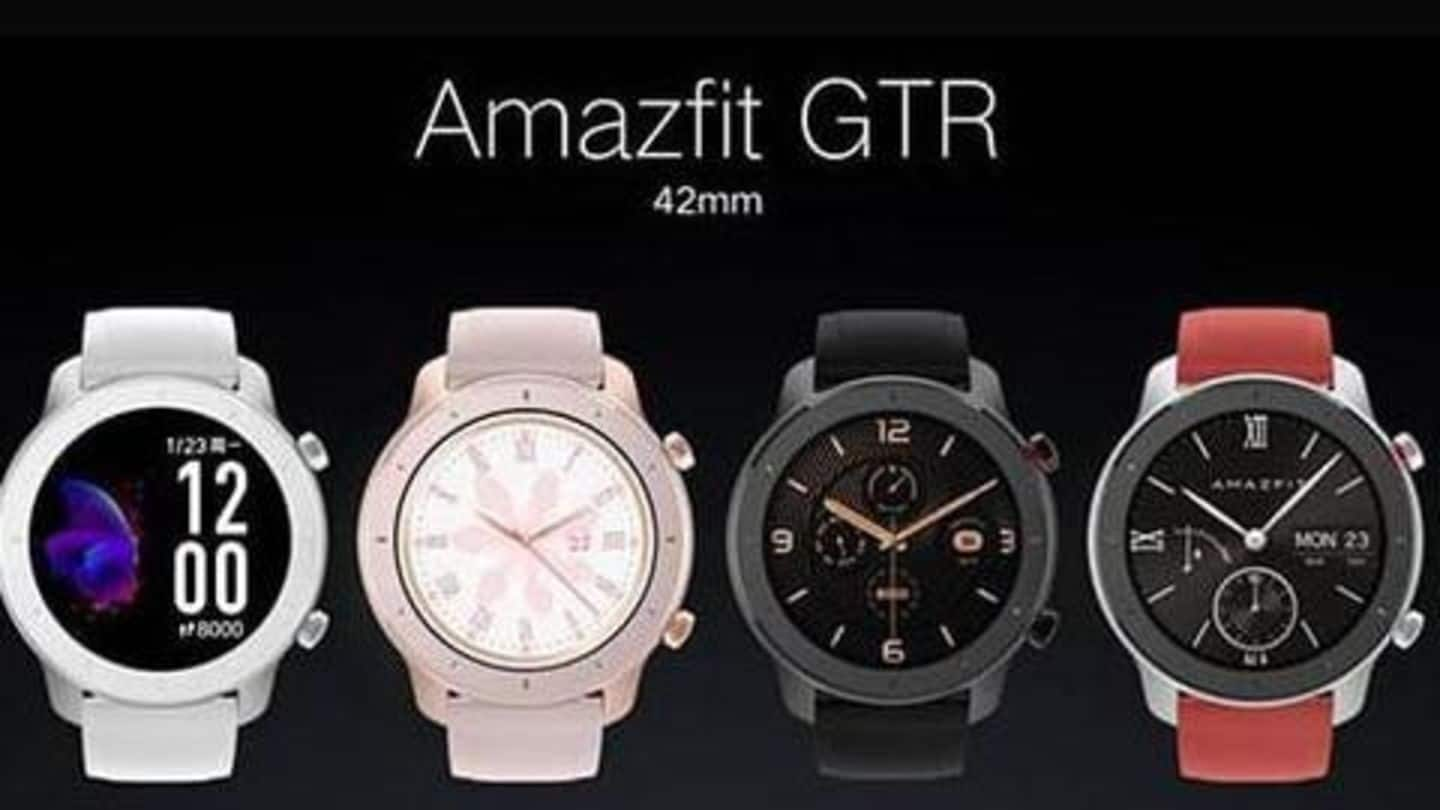 Huami Amazfit GTR 42mm launched in India: Details here