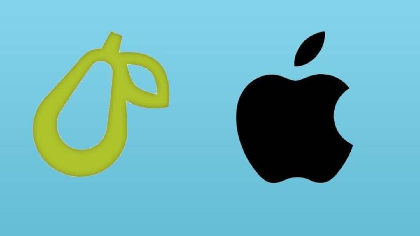 Apple claims this start-up's obvious 'pear-shaped' logo hurts its brand