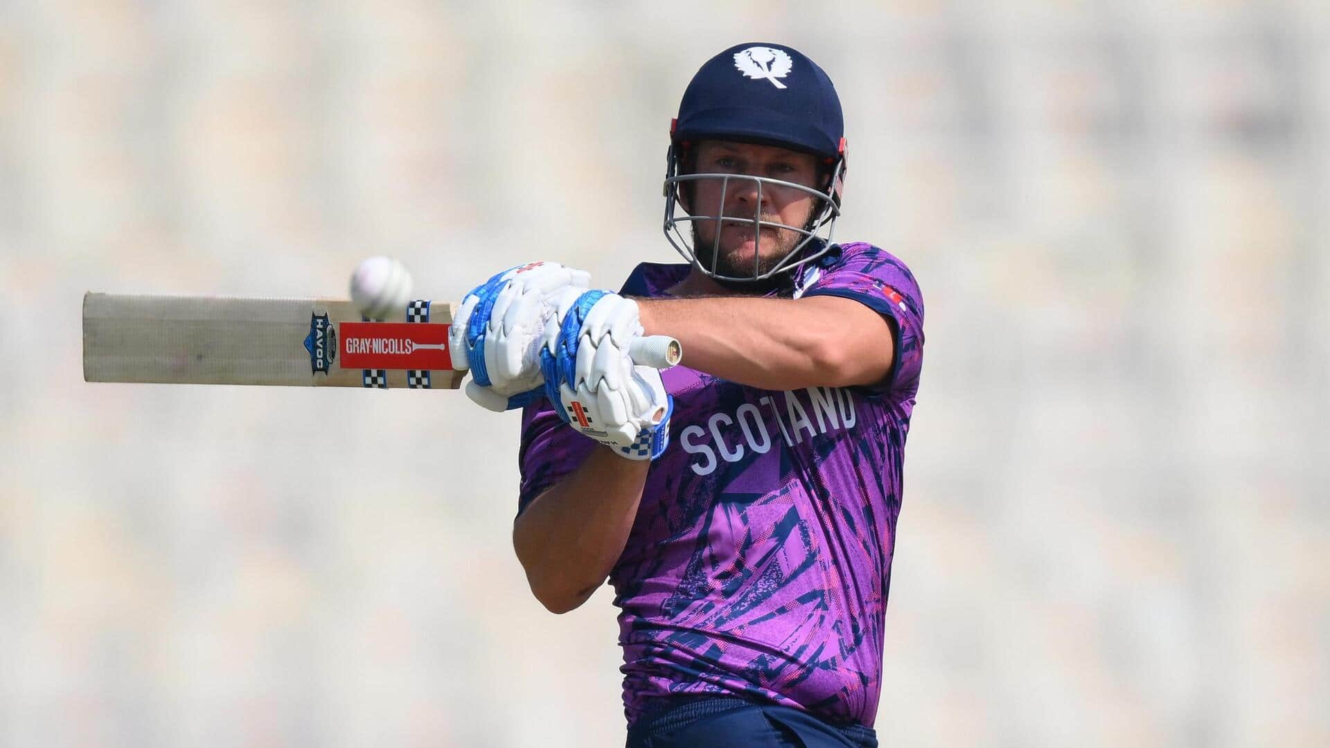 T20 WC: George Munsey becomes Scotland's highest run-getter in T20Is