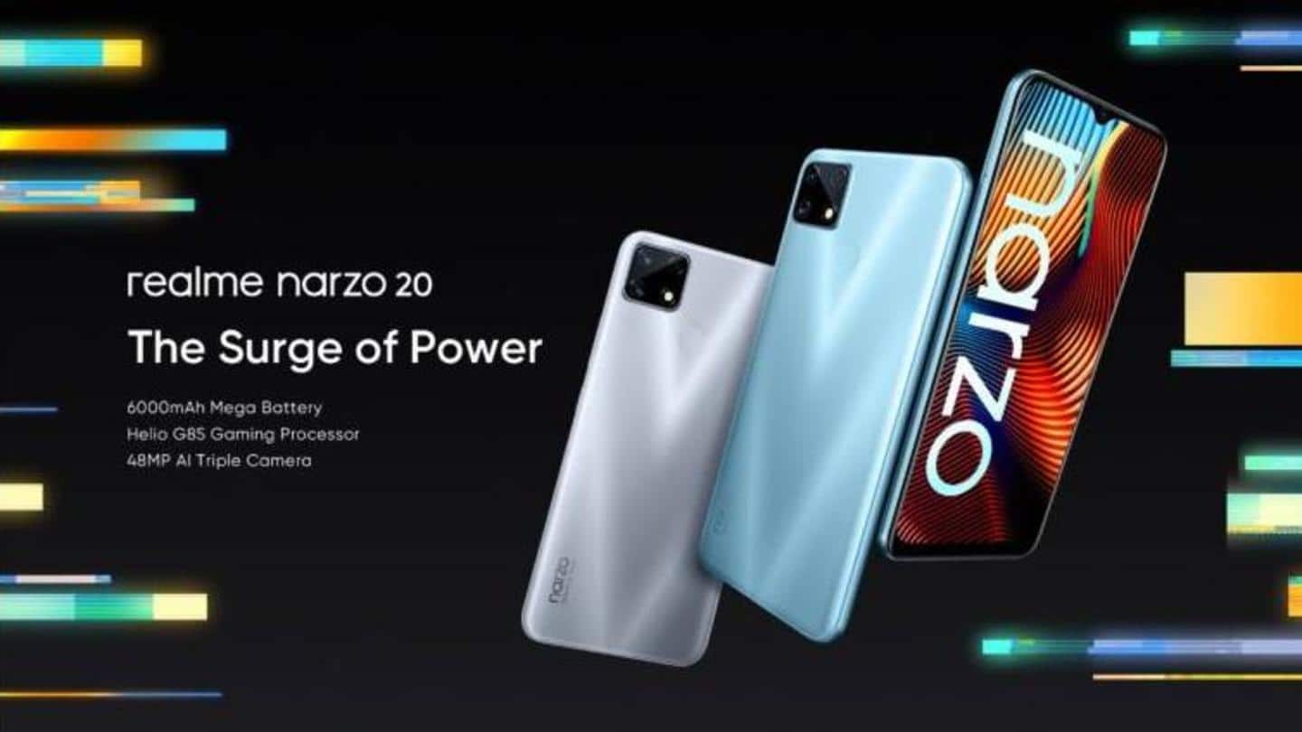 Realme Narzo 20's first sale today at 12pm via Flipkart