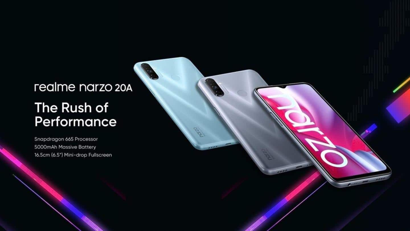 Realme Narzo 20A's first sale today at 12pm via Flipkart