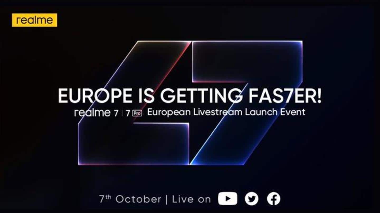 Realme 7-series to be launched in Europe on October 7