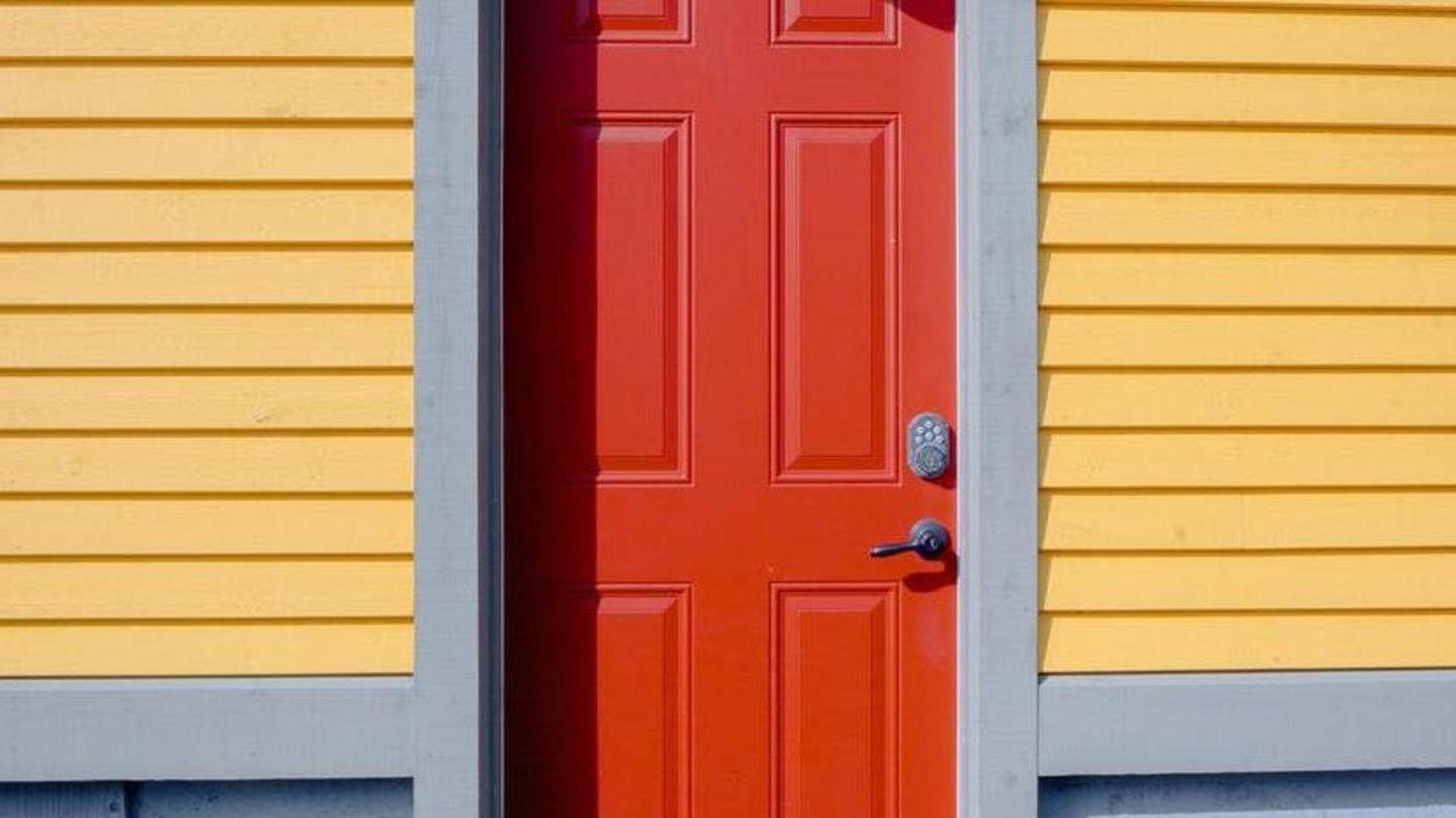Paint the front door red to cancel out negative energies Paint the front door red to cancel out negative energies