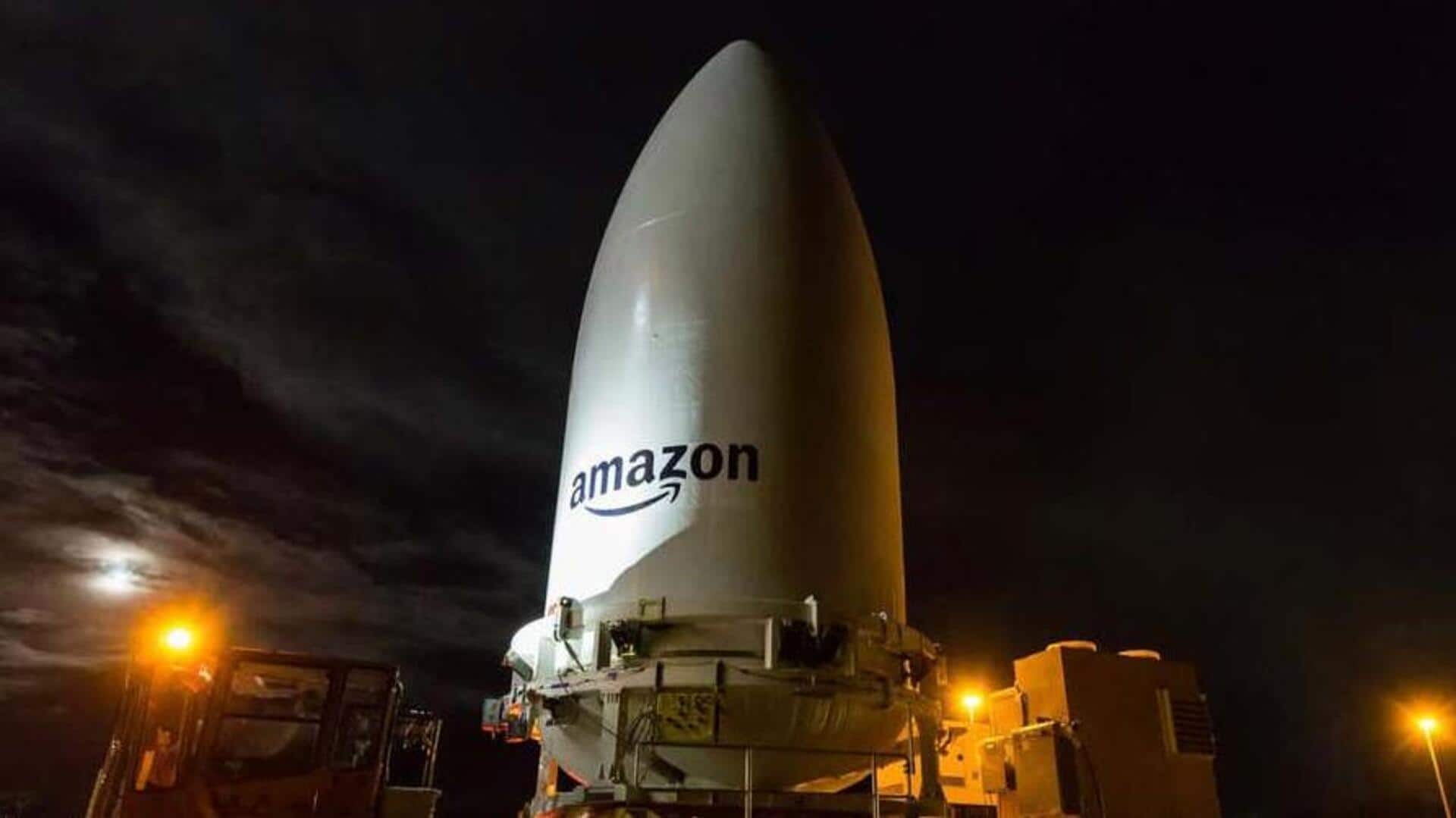 Rivaling SpaceX, Amazon to launch its first internet satellites tomorrow