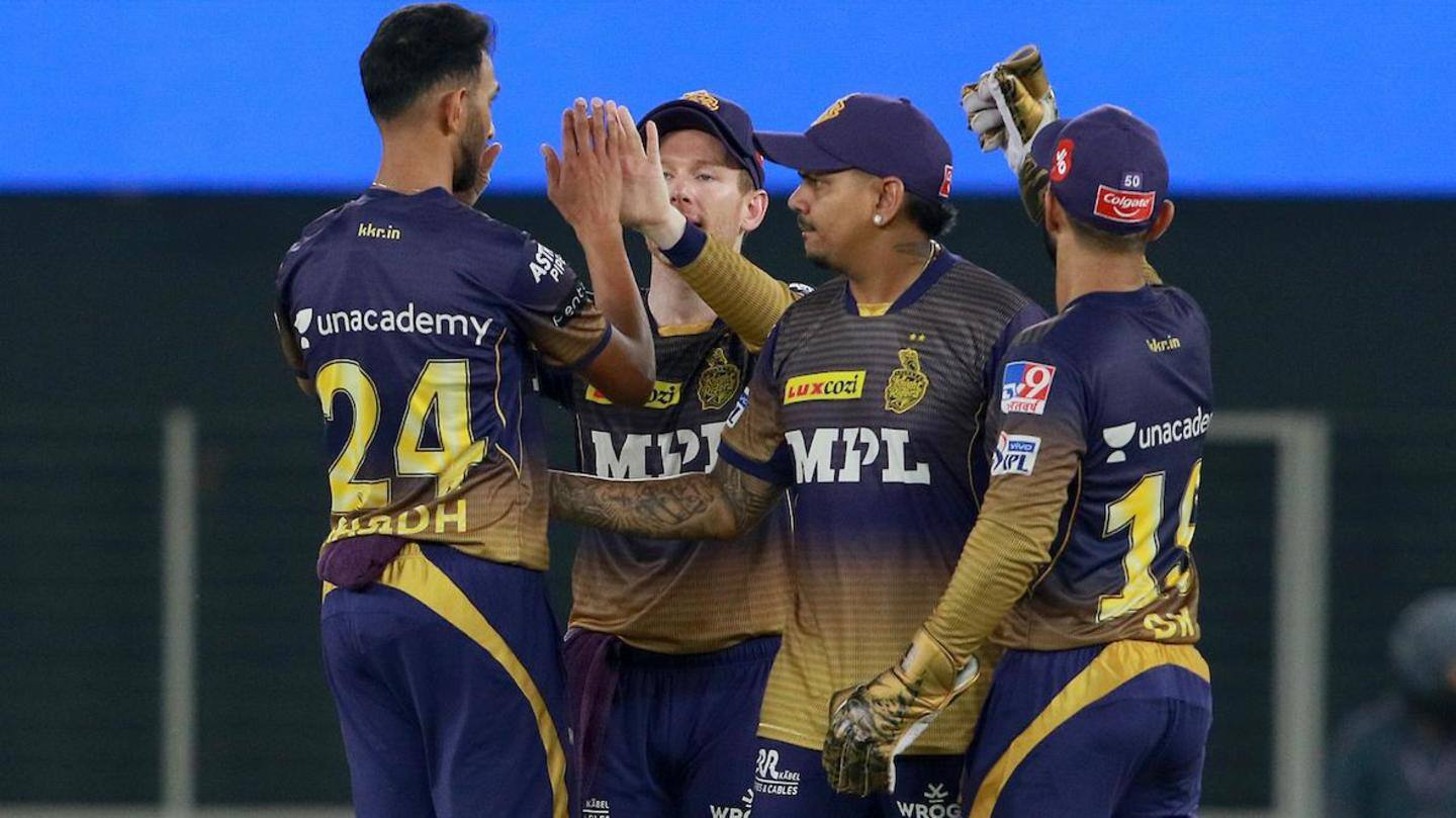 Prasidh Krishna took three wickets for KKR Prasidh Krishna took three wickets for KKR