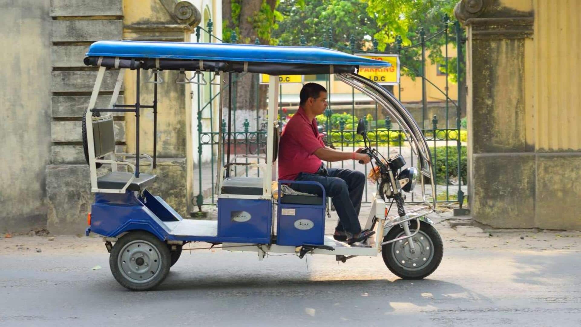 Delhi government proposes cap on number of e-rickshaws in city