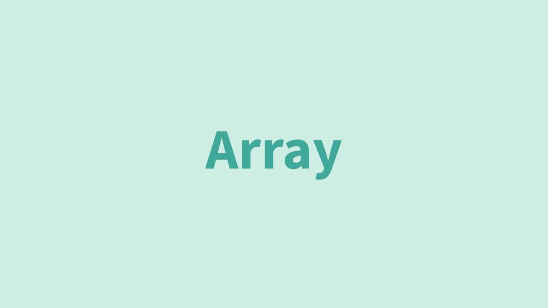 Word of the Day: Array