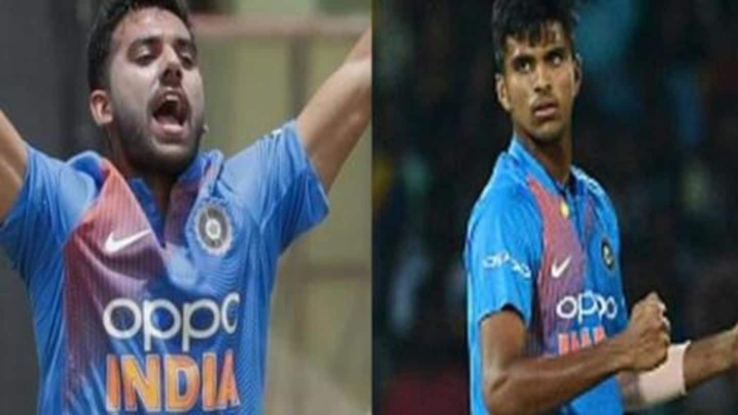 Dhawan praises bowling abilities of Washington Sundar and Deepak Chahar Dhawan praises bowling abilities of Washington Sundar and Deepak Chahar