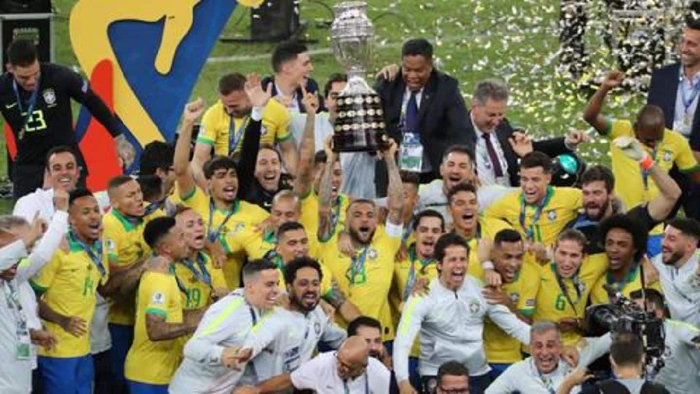 Brazil placed in Group B, alongside hosts Colombia Brazil placed in Group B, alongside hosts Colombia