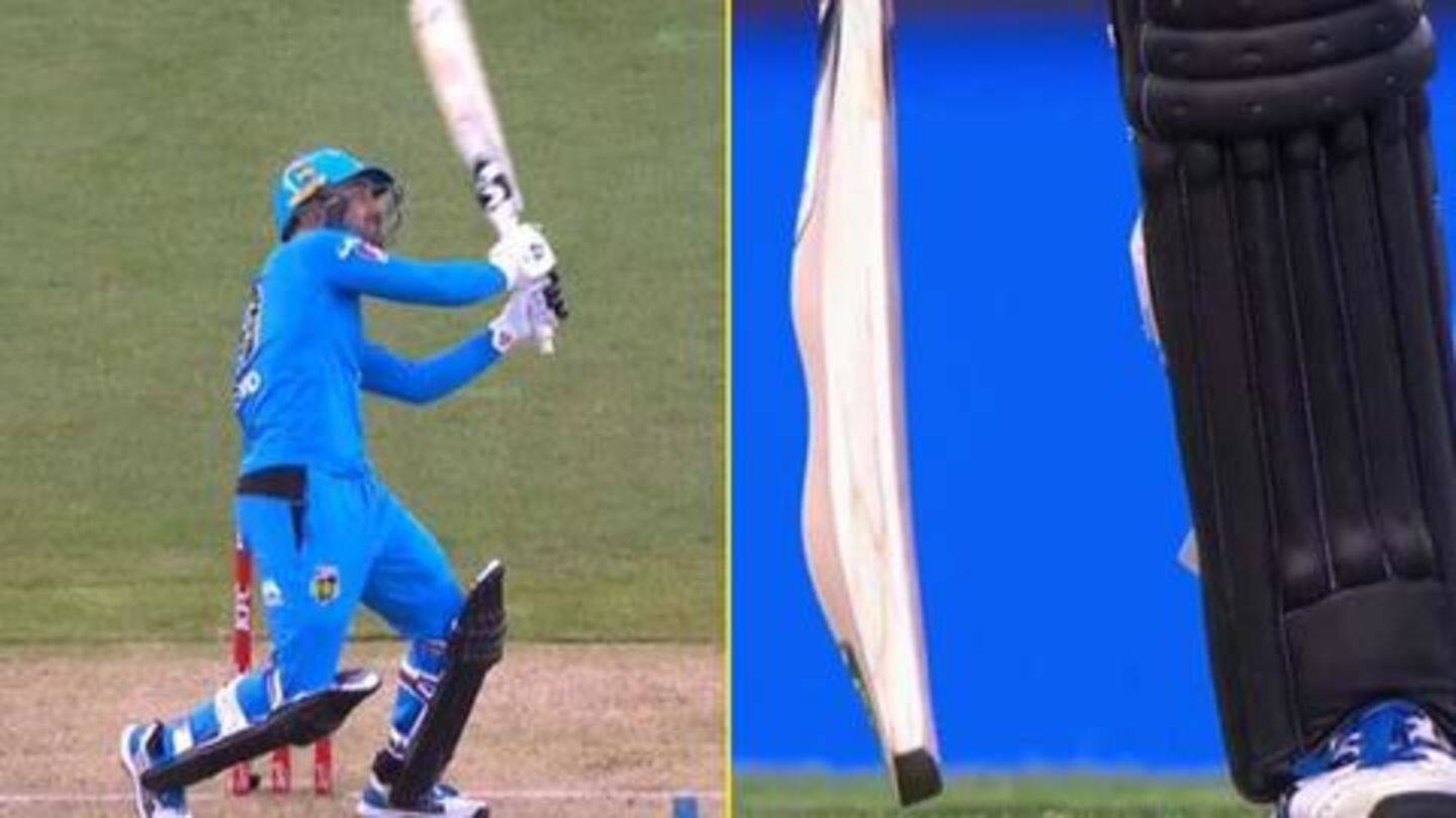 Rashid introduces camel bat in BBL Rashid introduces camel bat in BBL