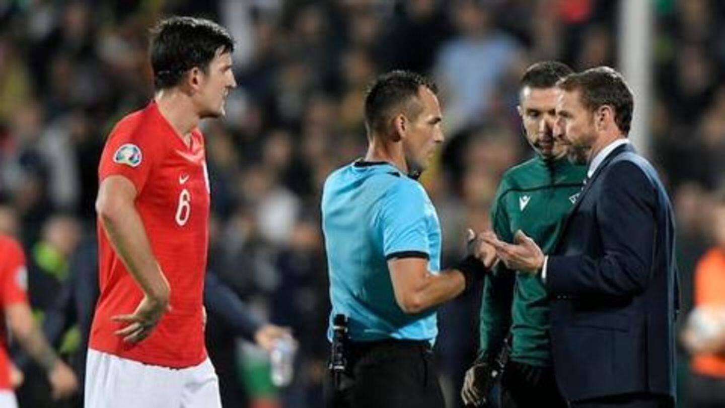 Bulgarian fans ejected following racist chants against England Bulgarian fans ejected following racist chants against England