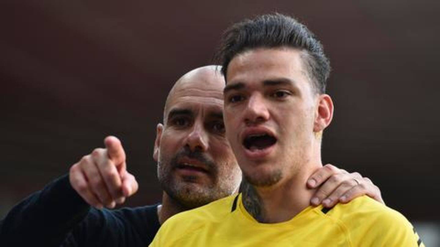 Guardiola in awe of Ederson's goal-keeping skills of late Guardiola in awe of Ederson's goal-keeping skills of late