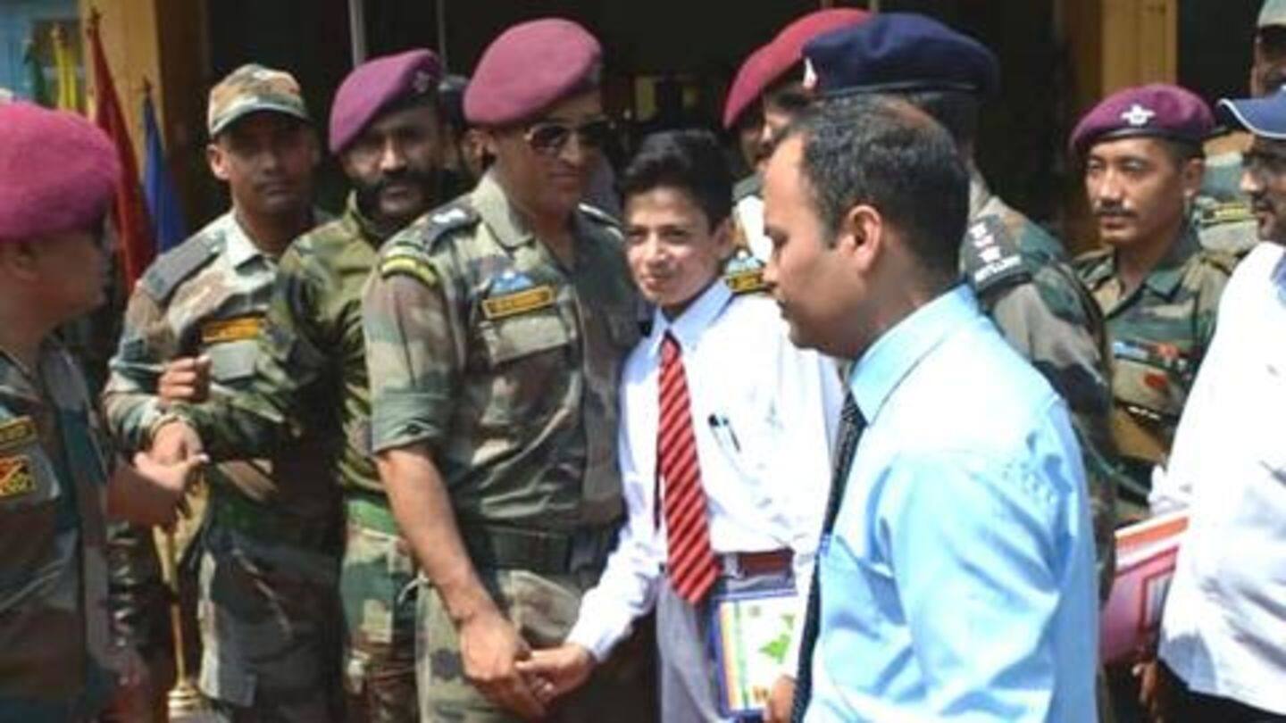 Dhoni was posted in Jammu & Kashmir with Victor Force Dhoni was posted in Jammu & Kashmir with Victor Force