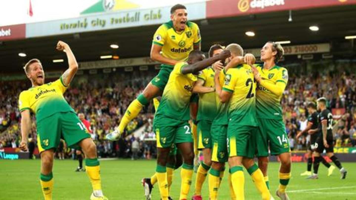 EPL: Norwich City produce brilliance to stun Manchester City 3-2