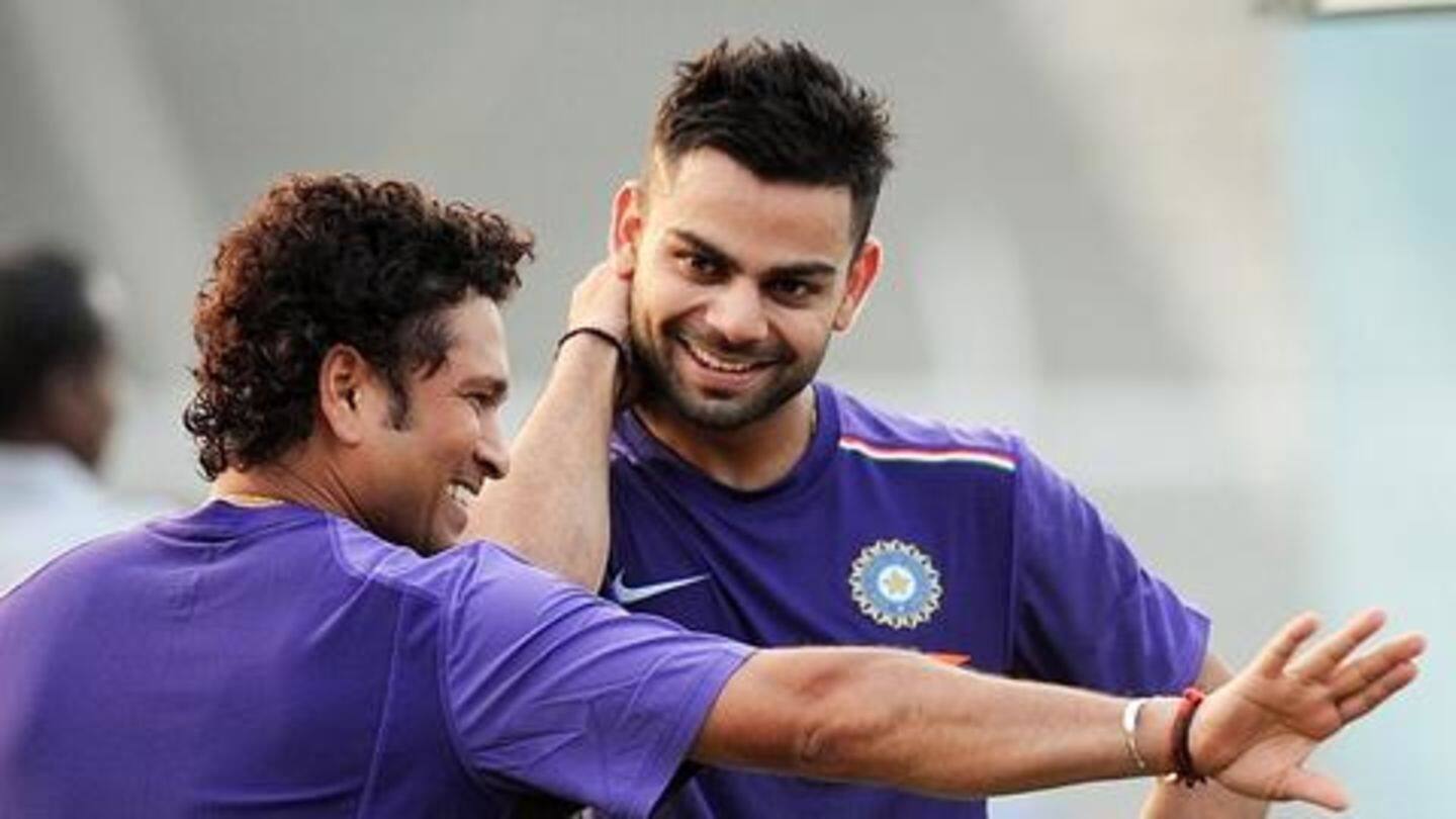 Kohli could not take his eyes off while Tendulkar batted Kohli could not take his eyes off while Tendulkar batted