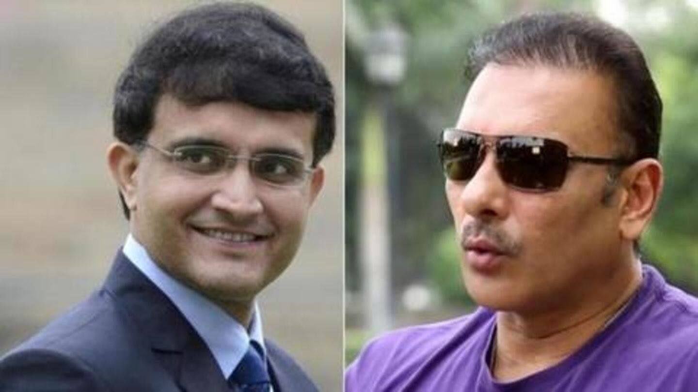Ganguly backs Shastri as the right man to coach India Ganguly backs Shastri as the right man to coach India