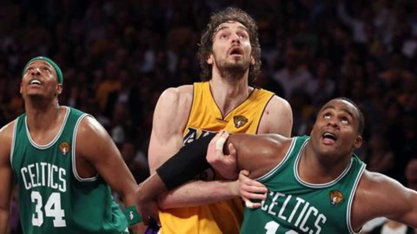 Kobe Bryant pulls off a stunner against Boston Celtics Kobe Bryant pulls off a stunner against Boston Celtics