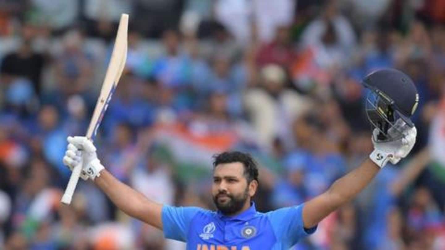 Rohit Sharma first to score five tons in a CWC Rohit Sharma first to score five tons in a CWC