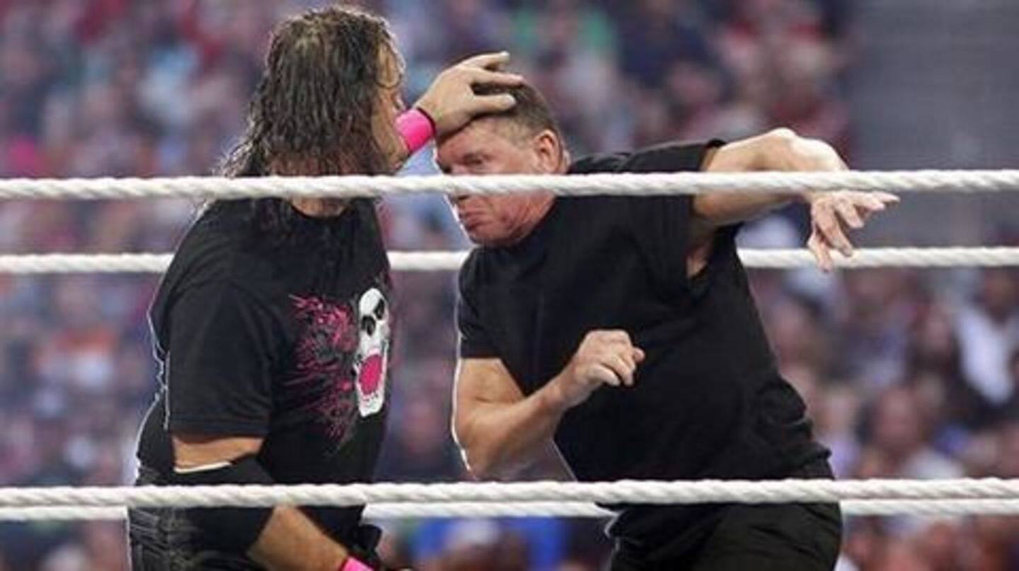 The Hitman knocks out the chairman The Hitman knocks out the chairman