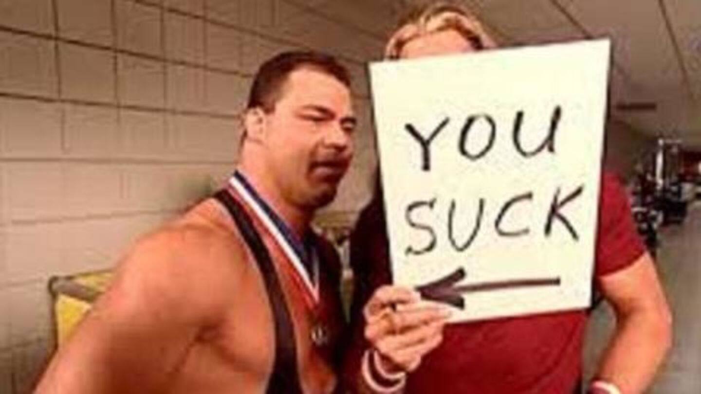 5. Kurt Angle does not seem to take offence anymore 5. Kurt Angle does not seem to take offence anymore