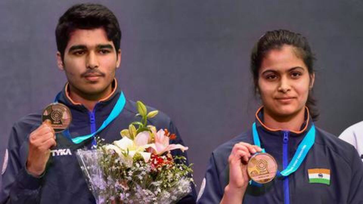 Saurabh Chaudhary and Manu Bhaker on top Saurabh Chaudhary and Manu Bhaker on top