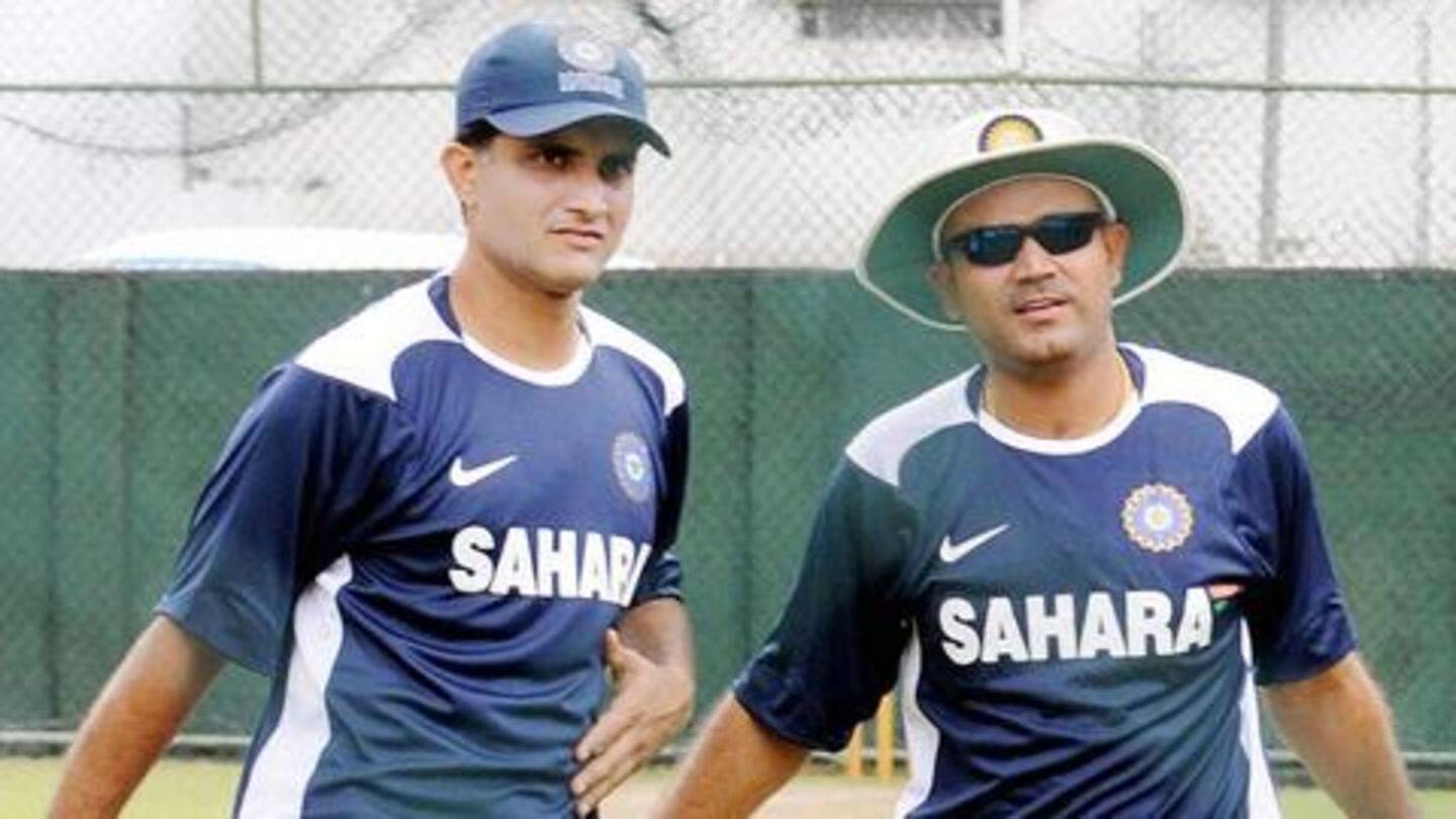 Ganguly played pivotal role in pushing Sehwag as an opener Ganguly played pivotal role in pushing Sehwag as an opener