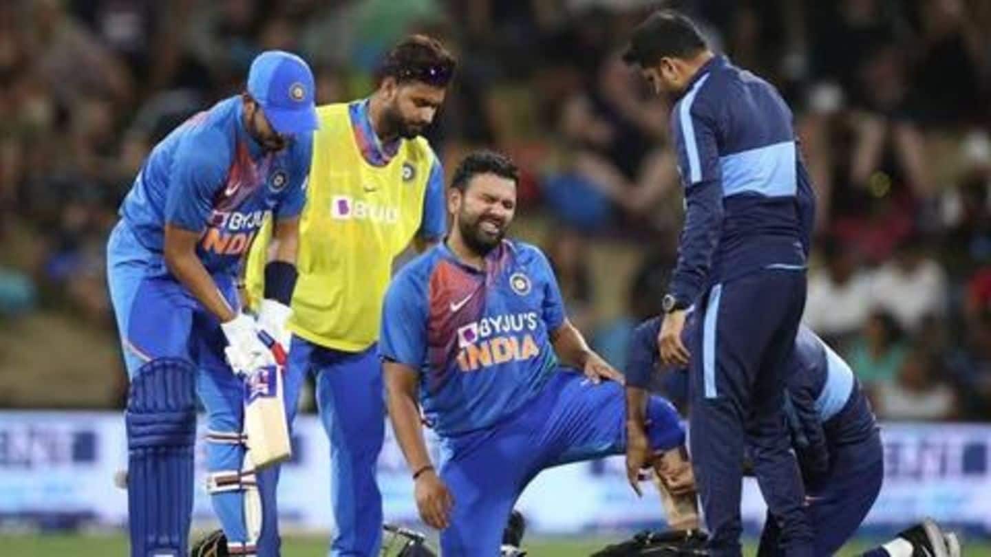 Rohit Sharma suffers injury during 5th T20I against New Zealand