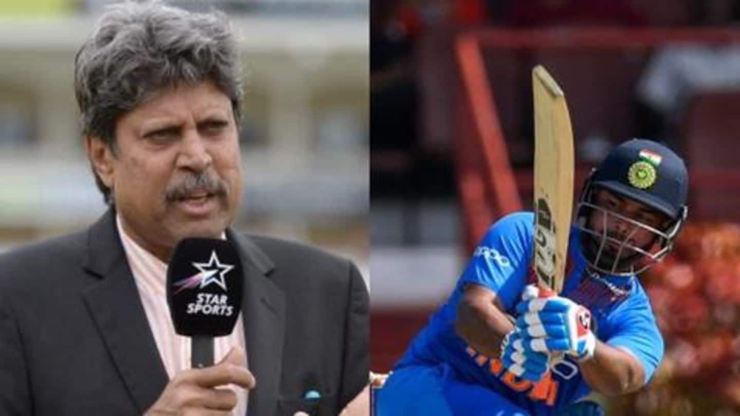 Here's whom Kapil Dev blames for Rishabh Pant being benched