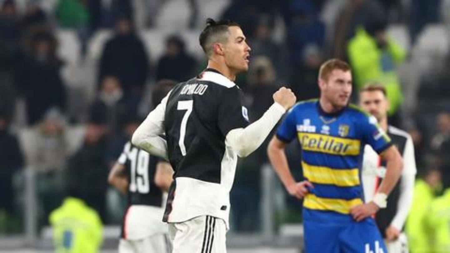 Cristiano Ronaldo scripts several records following brace against Parma