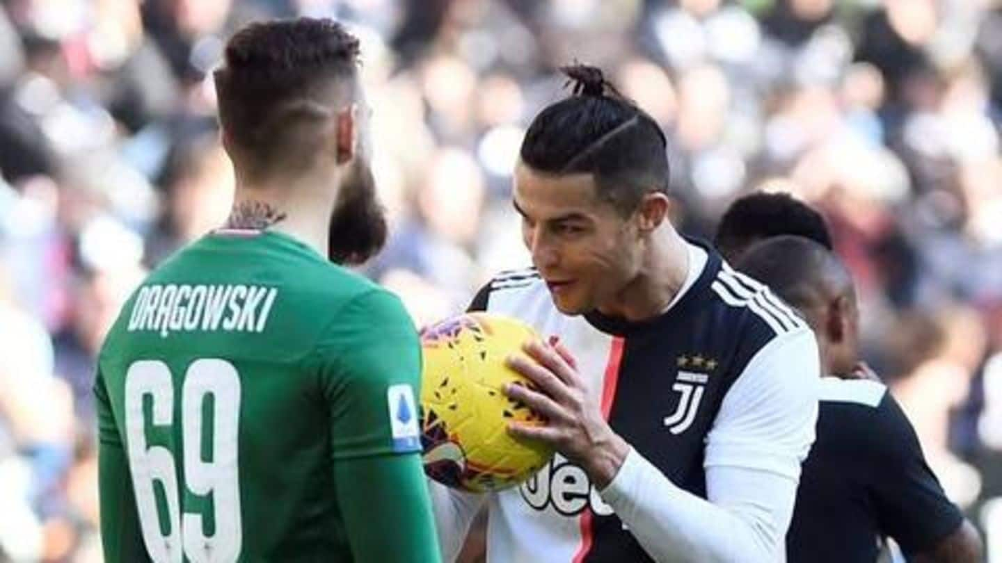 Fiorentina goalkeeper plays mind games, Cristiano Ronaldo ruins them