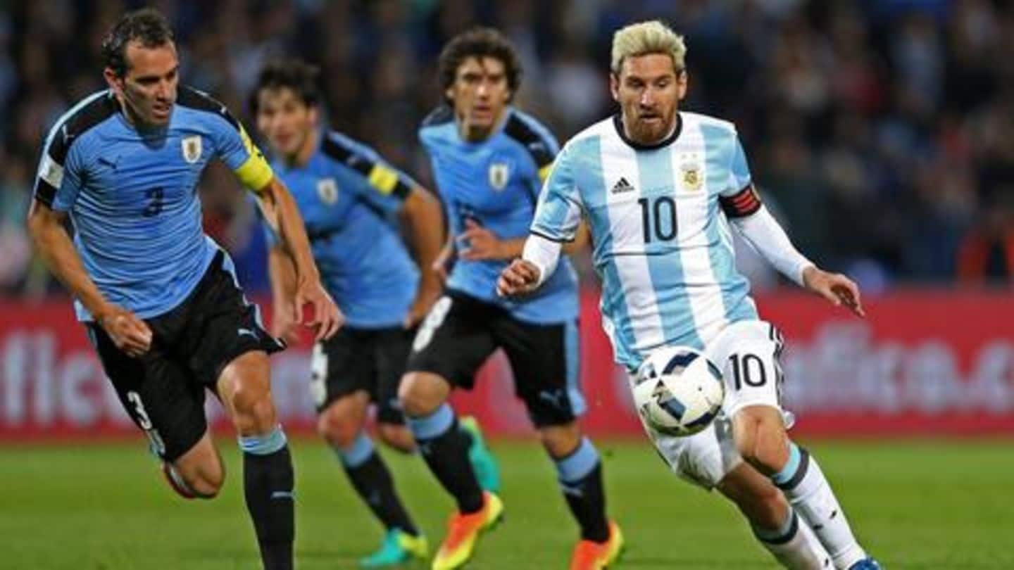 Argentina pitted against Uruguay Argentina pitted against Uruguay