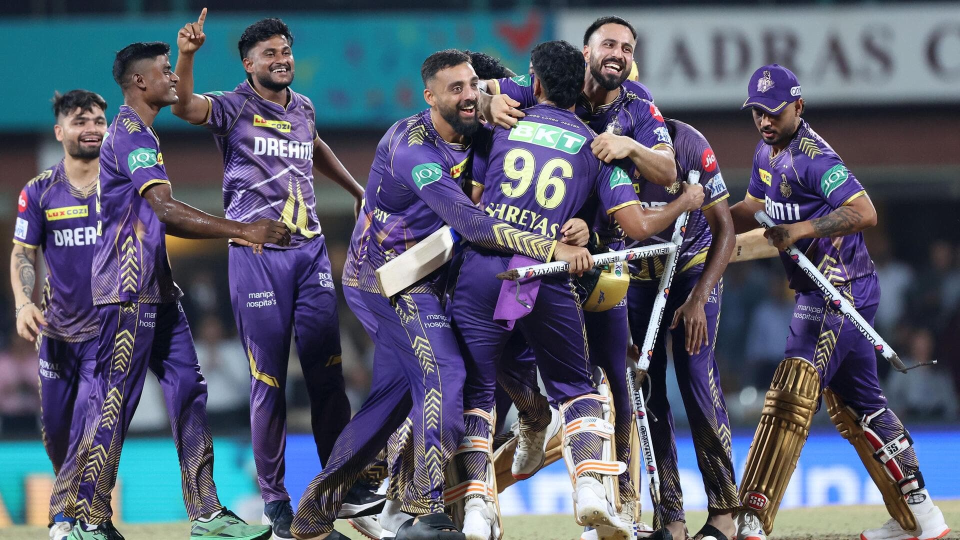 KKR beat SRH to claim their third IPL title: Stats   