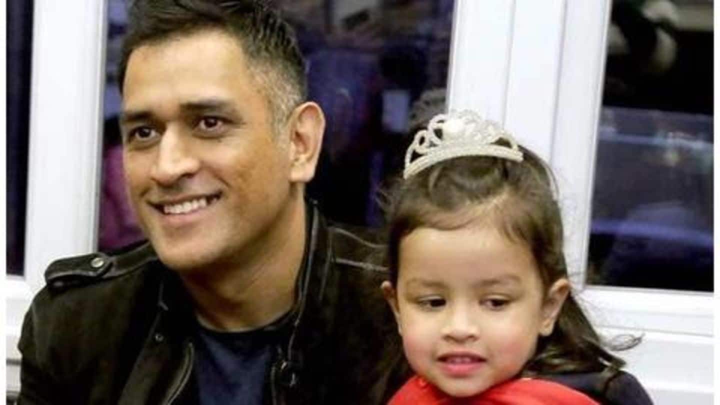Dhoni's daughter dancing during CSK match steals limelight