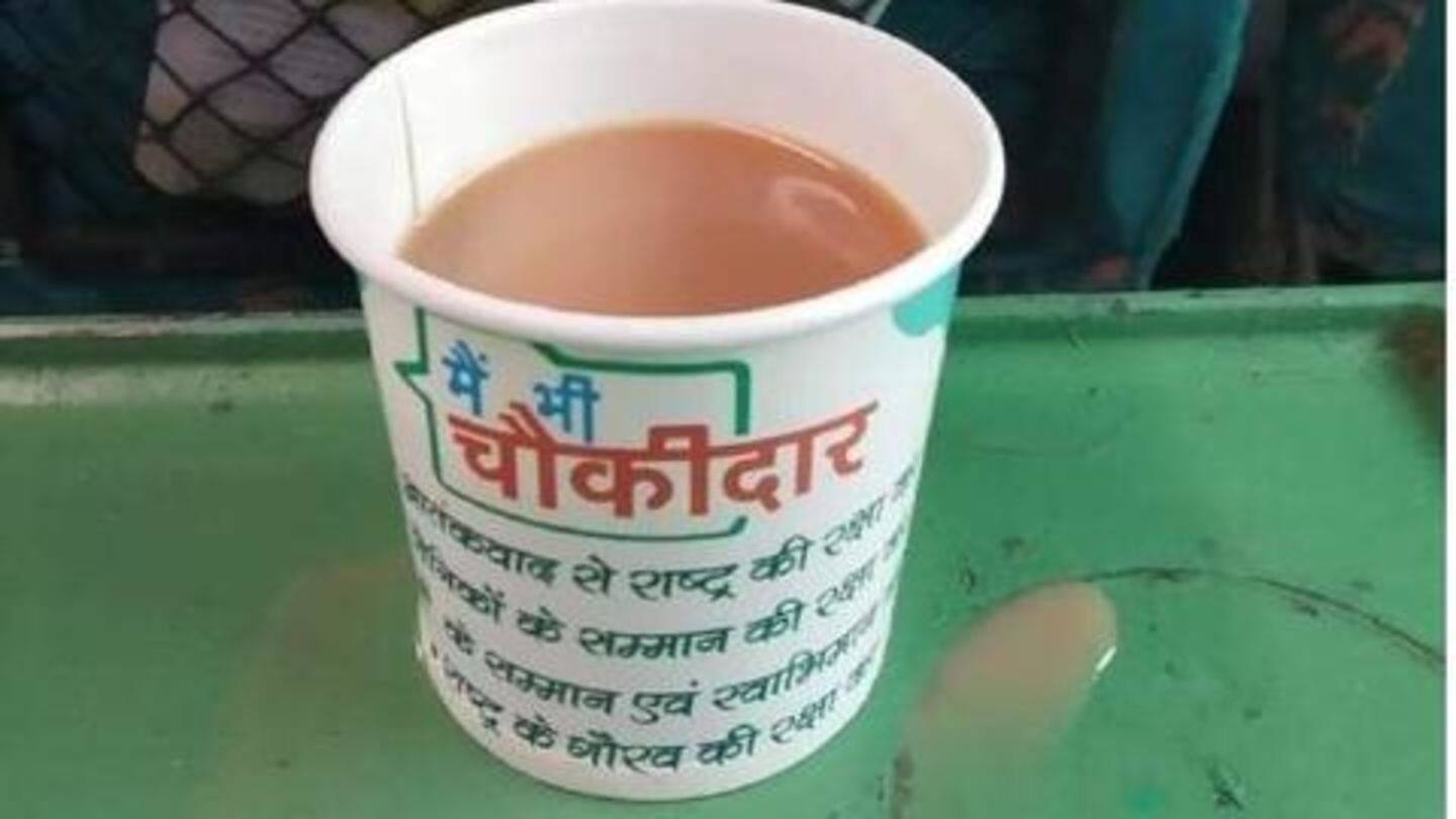 After tickets, Railways withdraws 'Main Bhi Chowkidar' tea cups