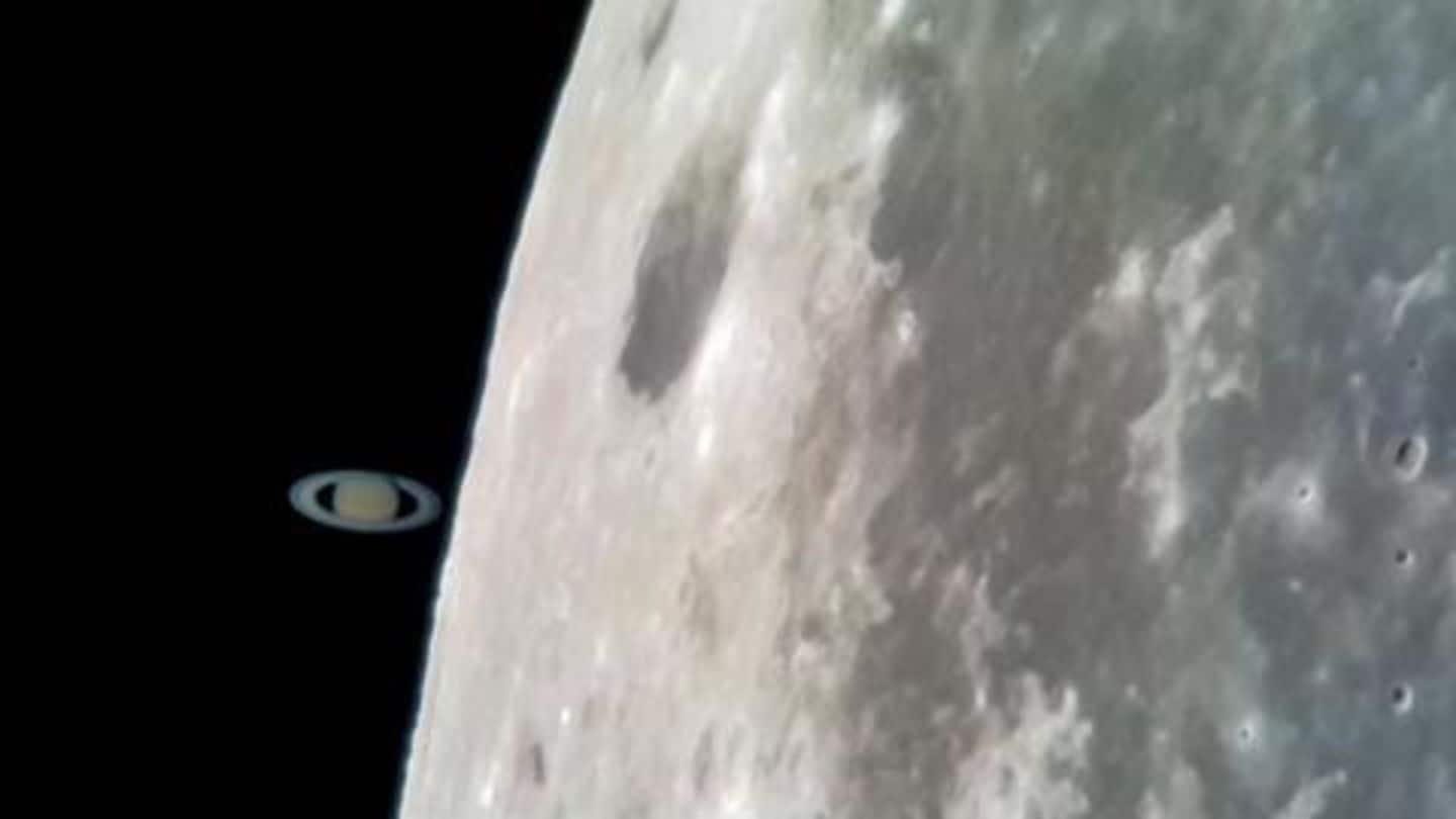 South African man uses smartphone to capture Saturn 'touching' Moon