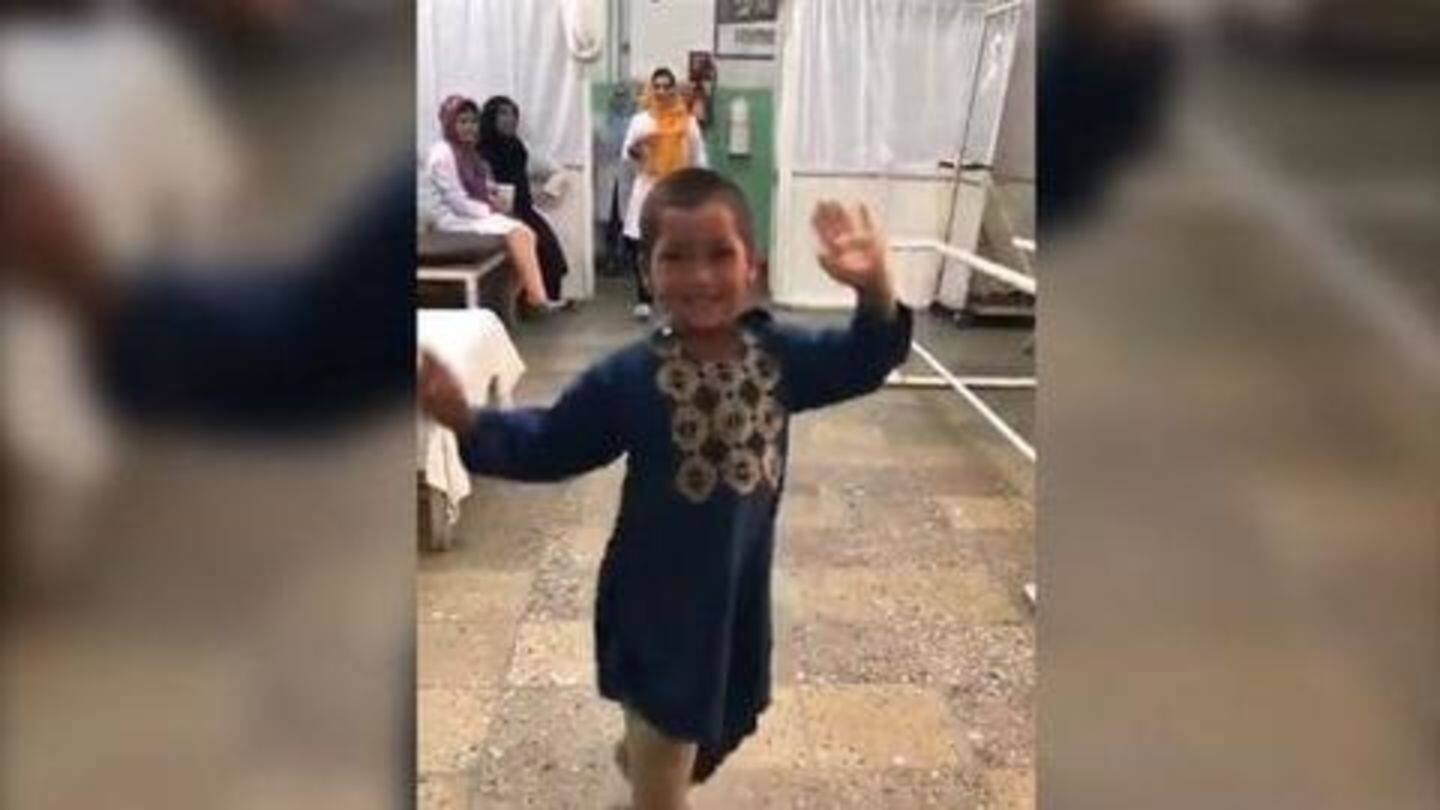 Afghanistan: Boy celebrating his prosthetic limb will melt your heart