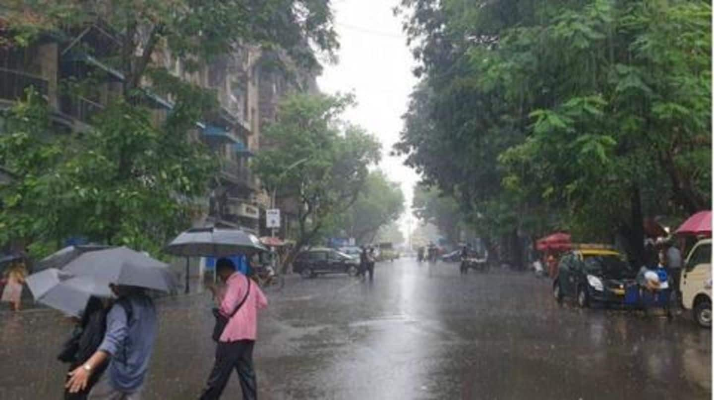 Monsoon lashes Mumbai, temperature reduces; waterlogging results in traffic woes