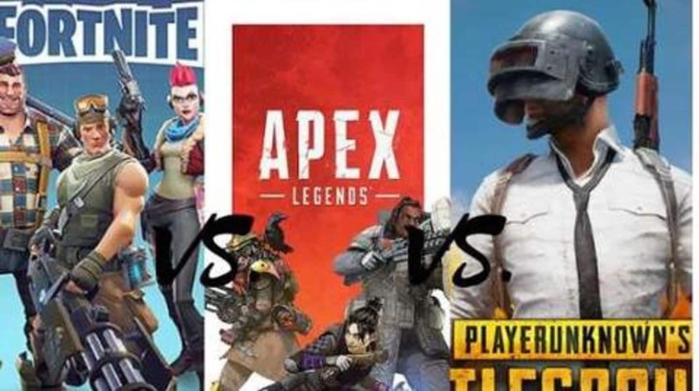 Battle of Battle Royales: PUBG vs Fortnite vs Apex Legends