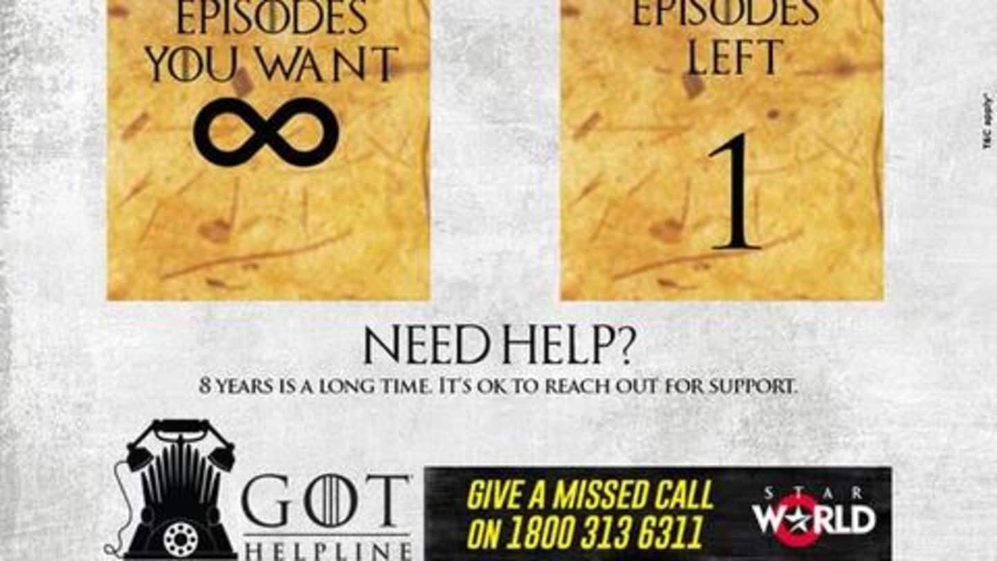 Angry at GoT writers? Grieve freely with this India-specific helpline