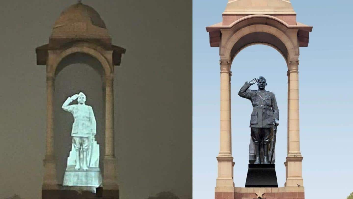 R-Day: Floral tribute, India Gate statue for Subhas Chandra Bose